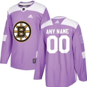 Men's Boston Bruins Purple Pink Custom Hockey Jersey
