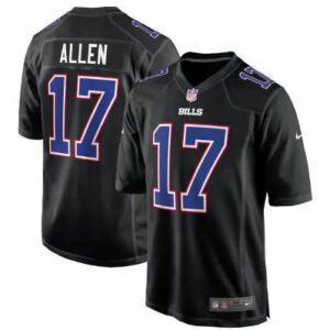 Men's Buffalo Bills Josh Allen Jersey #17 Black Football All Stitched
