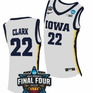 Men's Caitlin Clark Jersey Iowa Hawkeyes Basketball 2023 NCAA Final Four White