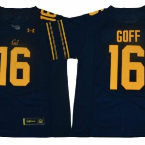 Men's California Golden Bears #16 Goff Football Jersey Deep Blue Under Armour