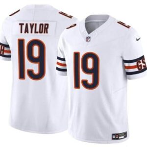 Men's Chicago Bears Tory Taylor #19 White 2023 Vapor Football Stitched Jersey