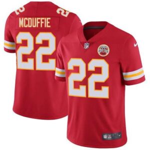 Men's Chiefs 22 Trent McDuffie Red Stitched Limited Jersey