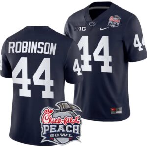 Men's Chop Robinson Jersey #44 Penn State Peach Bowl Patch 2024 College Navy