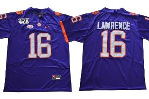 Men's Clemson Tigers Trevor Lawrence 150th Anniversary College Jersey Purple