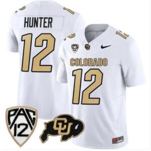Colorado Buffaloes #12 Travis Hunter White 2024 Stitched Men Football Jersey