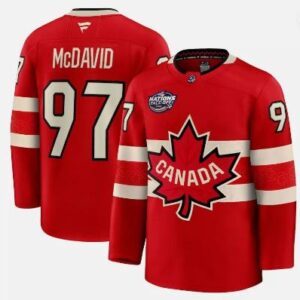 Men's Connor McDavid Jersey #97 Red 2025 4 Nations Face-Off Stitched