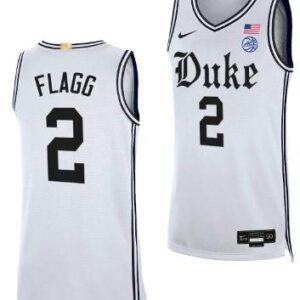 Men's Cooper Flagg Jersey 2 Duke Blue Devils Basketball White The Brotherhood