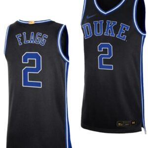 Men's Cooper Flagg Jersey #2 Duke Blue Devils College Basketball Black
