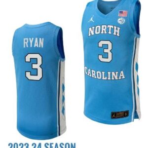 Men's Cormac Ryan Jersey 3 North Carolina Tar Heels Replica Basketball  Blue