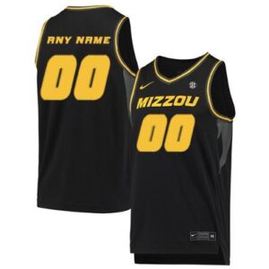 Men's Custom Black Jersey Missouri Tigers College Basketball Jersey