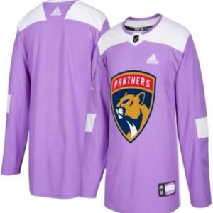 Men's Custom Florida Panthers Jersey Name And Number Purple Pink Hockey