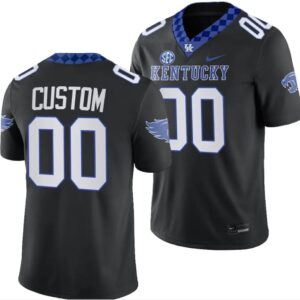 Men's Custom Kentucky Wildcats Jersey Alternate Football Game Black 2023