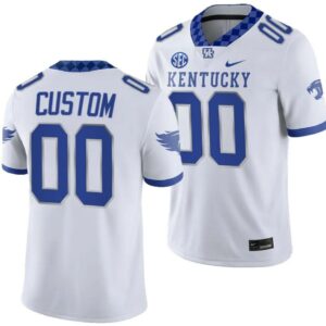 Men's Custom Kentucky Wildcats Jersey White College Football 2023