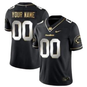 Men's Custom Penn State Nittany Lions Jersey College Football Black Limited
