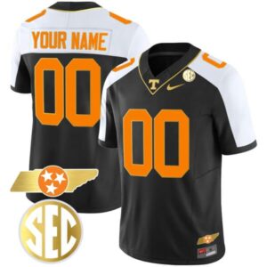 Men's Custom Tennessee Volunteers Jersey Checkerboar College Footb Alternate Bl