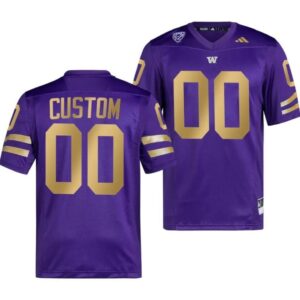 Men's Custom Washington Huskies Jersey College Football Premier Purple