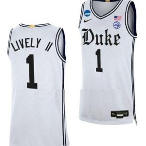 Men's Dereck Lively II Jersey Duke Blue Devil Basketball 2023 NCAA March Madnes