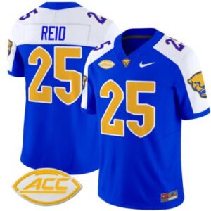 Men's Desmond Reid Jersey #25 Pittsburgh Panthers College Football Stitched Blue