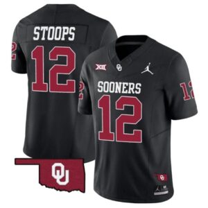 Men's Drake Stoops Jersey #12 Oklahoma Sooners Vapor Limited Black