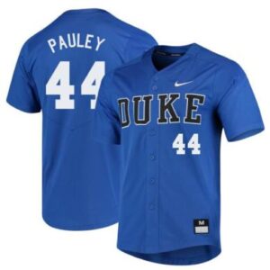 Men's Duke Blue Devils #44 Graham Pauley Jersey College Baseball jersey Blue