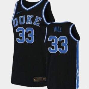 Men's Duke Blue Devils #33 Grant Hill College Basketball Jersey Black