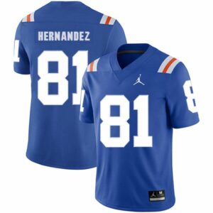 Men's Florida Gators #81 Aaron Hernandez NCAA Football Jersey Blue