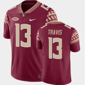 Men's Florida State Seminoles #13 Travis College Football Jerseys Garnet