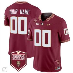 Men's Florida State Seminoles Vapor Custom Jersey Football All Stitched Garnet