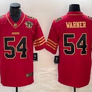 Men's Fred Warner #54 SF 49ers Limited 75th Anniversary Patch Jersey