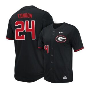Men's Georgia Bulldogs #24 C Condon jersey Black Baseball Alumni Jersey