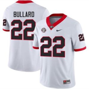 Georgia Bulldogs #22 Javon Bullard White Stitched Men's Football Jersey