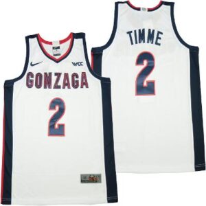 Men's Gonzaga Bulldogs 2 Drew Timme NCAA Basketball Jersey White
