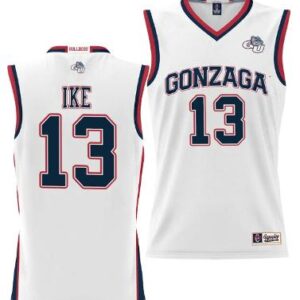 Graham Ike Gonzaga Bulldogs Jersey – #13 NIL Basketball White Lightweight Edition