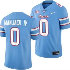 Men's Houston Cougars Oilers Themed #0 Joseph Manjack IV Jersey NCAA Football B