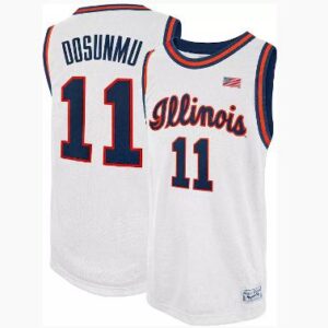 Men's Illinois Fighting Illini White Ayo Dosunmu #11 Replica Basketball Jersey – All Stitched