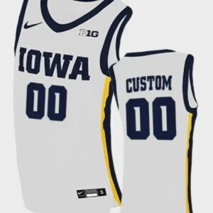 Men's Iowa Hawkeyes Jersey Custom College Basketball Jerseys Home White