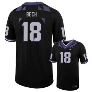 TCU Football Replica Jersey #18 Jack Bech - Black