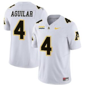 Men's Joey Aguilar Jersey #4 Appalachian State Mountaineers Vapor Limited Colle