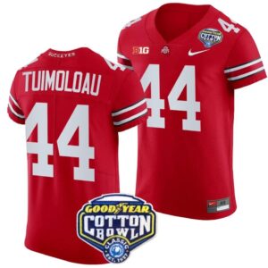 Men's JT Tuimoloau Jersey #44 Ohio State Buckeyes Cotton Bowl Patch 2023 Footba