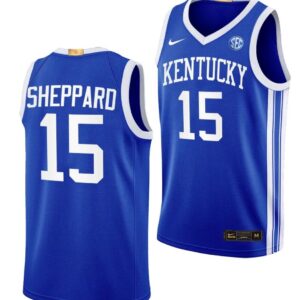 Men's Kentucky Wildcats #15 Reed Sheppard Blue Jerseys