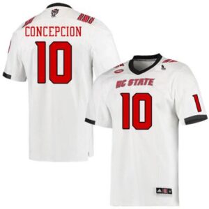 #10 Kevin Concepcion NC State Wolfpack College Football Jerseys Stitched White