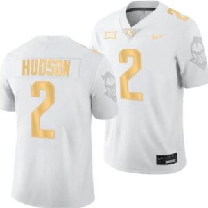 Men's Kobe Hudson Jersey #2 UCF Knights Light Mode College Football White Golden
