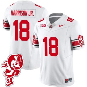 Men's Marvin Harrison Jr Jersey #18 Ohio State Buckeyes Football 2023 Stitched