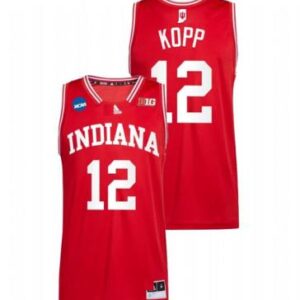 Men's Miller Kopp #12 Indiana Hoosiers College Basketball Red Jersey