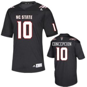 #10 Kevin Concepcion NC State Wolfpack College Football Jerseys Stitched Black