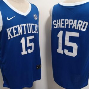 Men's NCAA Kentucky Wildcats 15 Reed Sheppard Blue Jersey