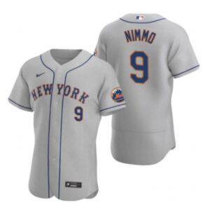 Men's New York Mets #9 Brandon Nimmo Gray Flex Base Stitched Jersey