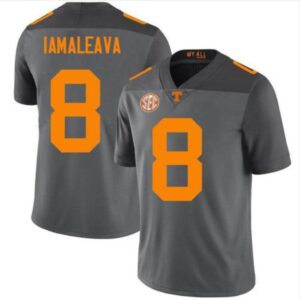 Men's Nico Iamaleava #8 Tennessee Volunteers Limited Jersey Gray