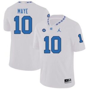 Men's North Carolina Tar Heels Drake Maye Jersey #10 College White