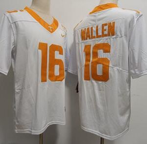 Men's Notre Tennessee Volunteers #16 Morgan Wallen White Stitched Jersey